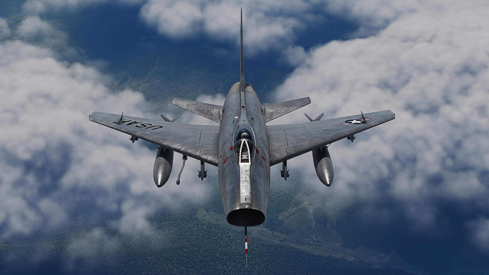 DCS F-100D Super Sabre im Flug